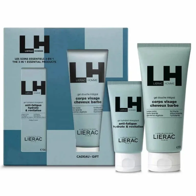 LIERAC HOMME SET DE PRODUSE DE ÎNGRIJIRE ESENȚIALE: GEL HIDRATANT + GEL DE DUȘ + — preț și oferte
