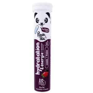 PANDA TEA HIDRATARE ȘI ENERGIE CU COACAZ NEGRU ȘI CĂPȘUNI 20 DE TABLETE