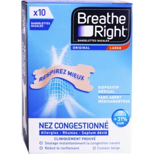 BREATHE RIGHT BENZI NASALE ORIGINAL LARGE x 10