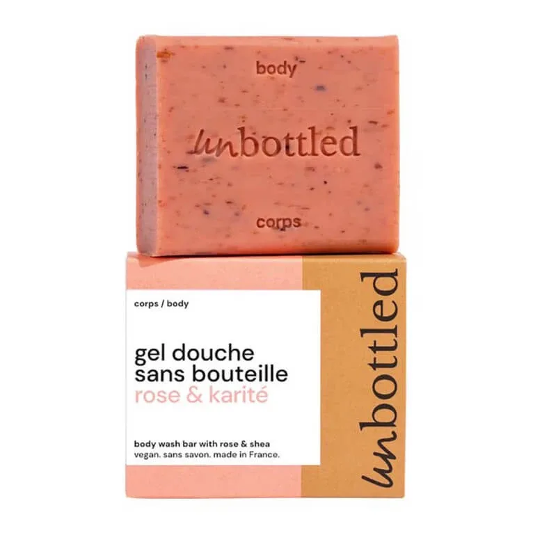 GEL DE DUȘ FĂRĂ STICLĂ UNBOTTLED CU TRANDAFIR ȘI UNT DE KARITÉ 110 G — preț și oferte