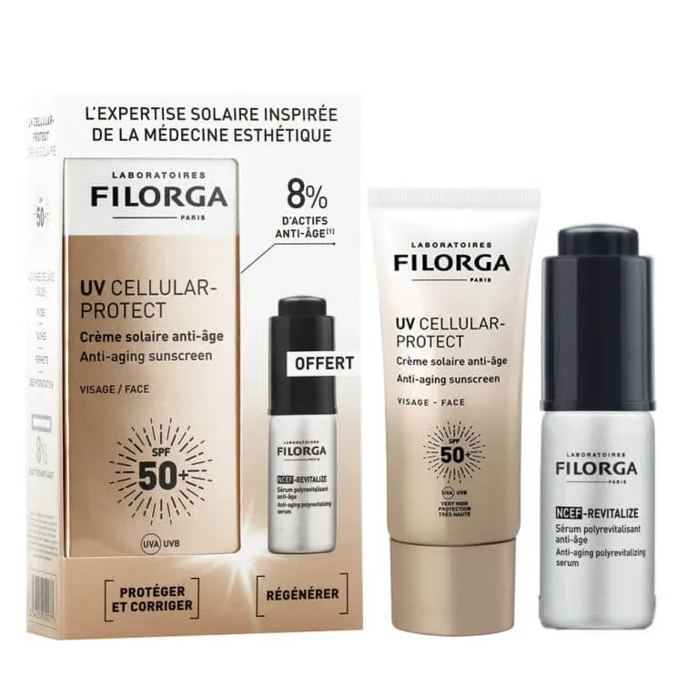 FILORGA UV CELLULAR PROTECT CREMĂ DE PROTECȚIE SOLARĂ SPF50+ SERUM NCEF REVITALIZE — preț și oferte