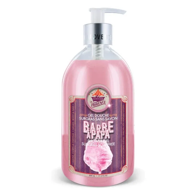 LES PETITS BAINS DE PROVENCE GEL DE DUȘ FĂRĂ SĂPUN PENTRU COPII „BARBE A PAPA” 500 ML — preț și oferte
