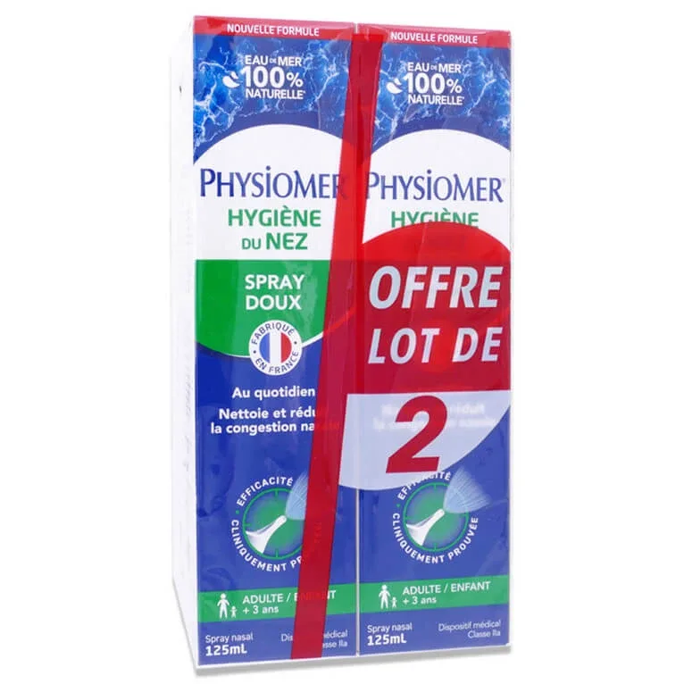 PHYSIOMER SPRAY DELICAT PENTRU IGIENA NASULUI, SET DE 2 X 125 ML — preț și oferte