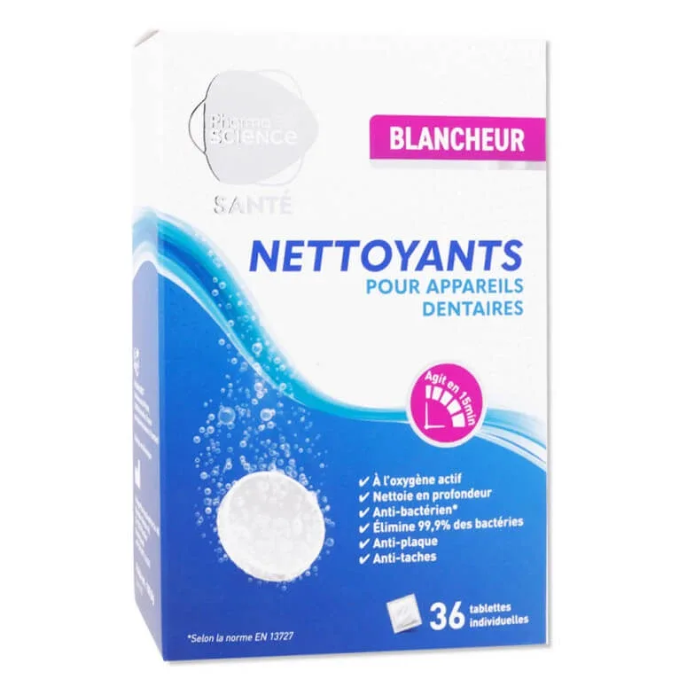 PRODUSE DE CURĂȚARE ȘI ÎNALBITOR PENTRU APARATE DENTARE PHARMASCIENCE 36 DE TABLETE — preț și oferte