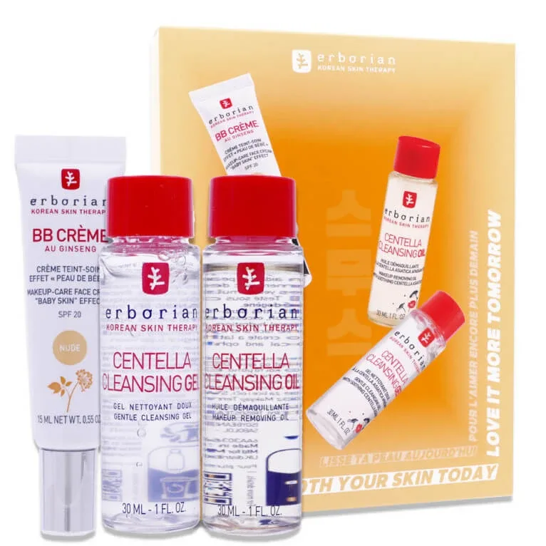ERBORIAN SET BB CREME NUDE + GEL DE CURĂȚARE + ULEI DEMACHIAJ — preț și oferte