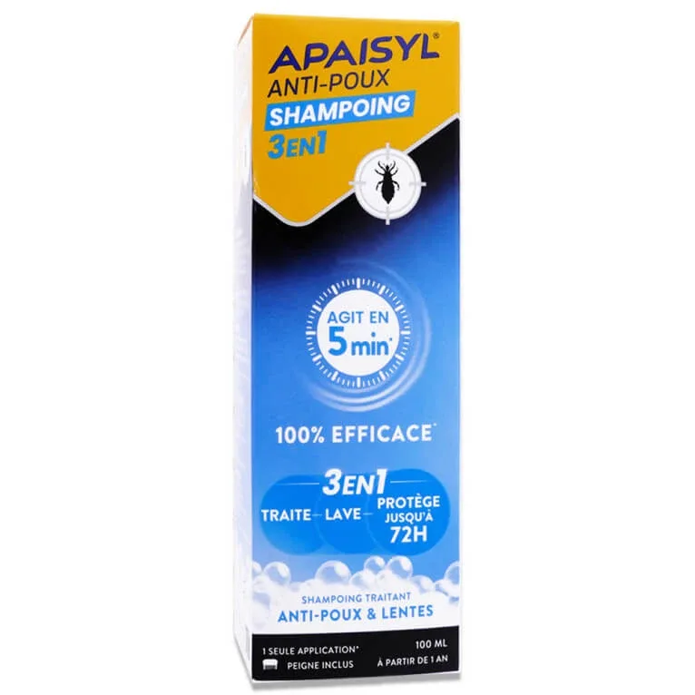 APAISYL ȘAMPON ANTIPĂDUCHI 3 ÎN 1 100 ML + PÂRGHIE — preț și oferte
