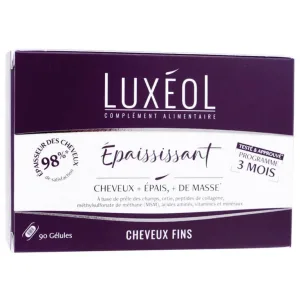 LUXEOL – PRODUS PENTRU ÎNGROȘAREA PĂRULUI FIN – 90 DE CAPSULE