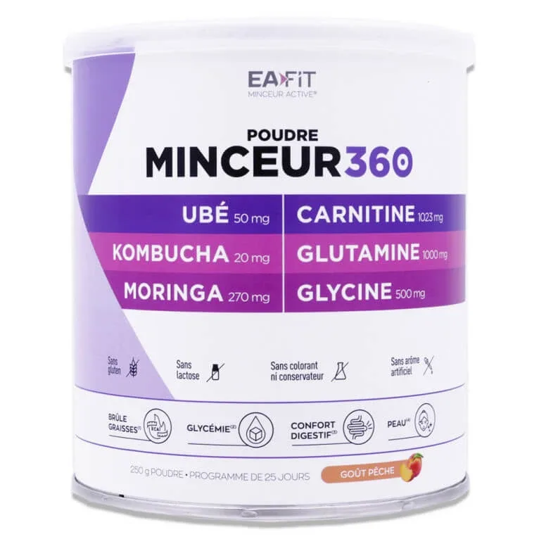EAFIT PUDRĂ DE SLĂBIRE 360 GOUT PERSICĂ 250G — preț și oferte