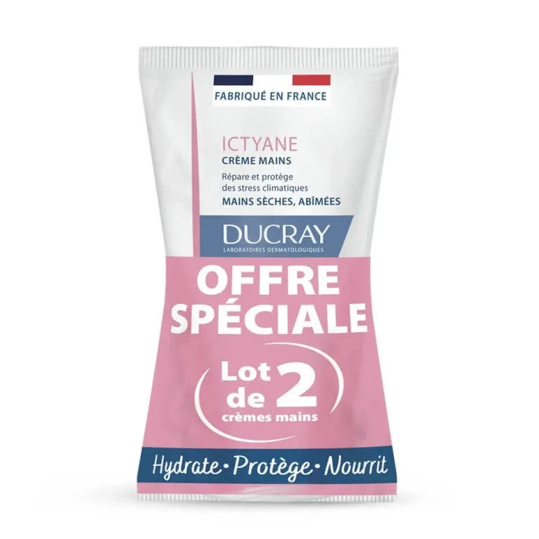 DUCRAY ICTYANE CREMĂ DE MÂINI SET DE 2 X 50 ML — preț și oferte