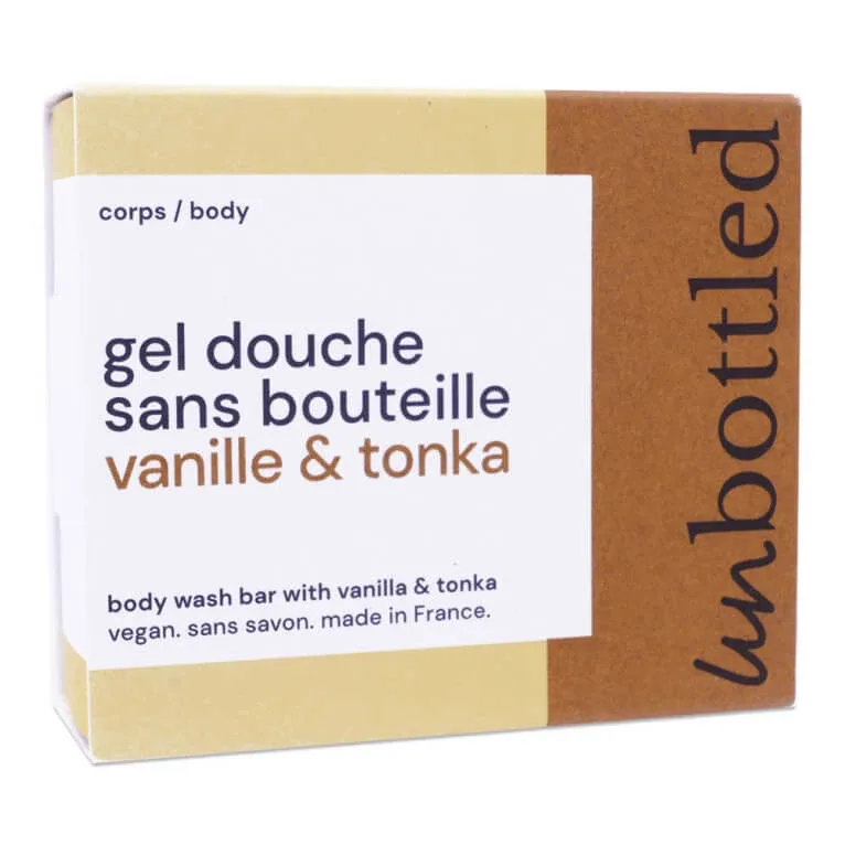 GEL DE DUȘ FĂRĂ AMBALAJ CU AROMĂ DE VANILIE ȘI TONKA 110G — preț și oferte