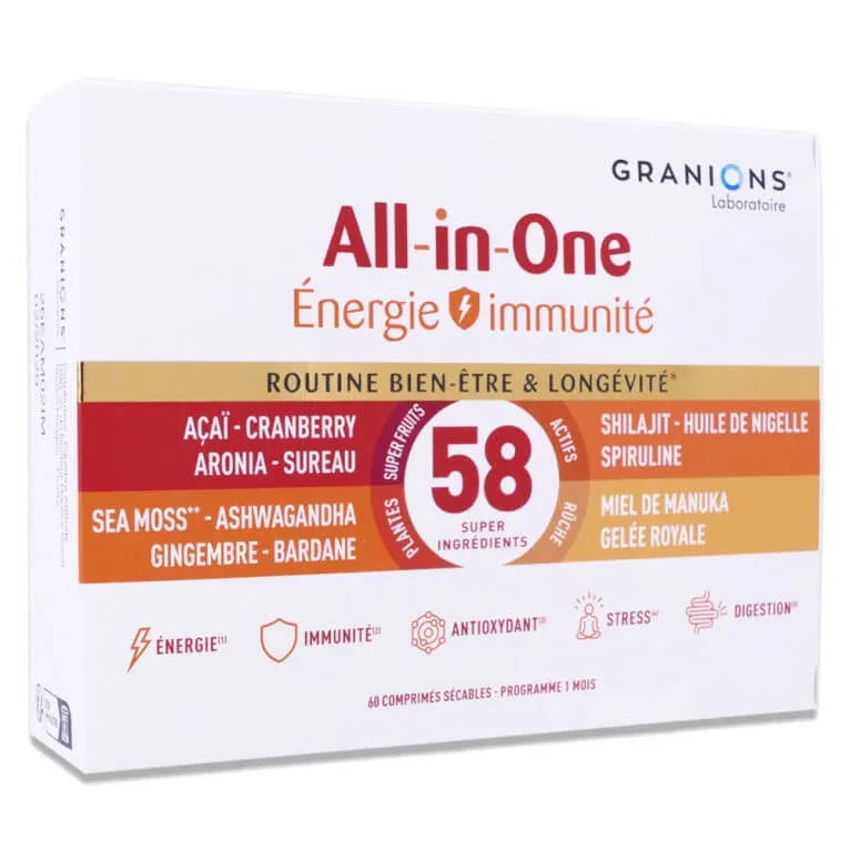 GRANIONS ALL IN ONE ENERGIE IMMUNITATE 60 DE COMPRIMATE — preț și oferte
