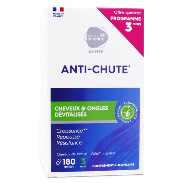 PHARMASCIENCE ÎMPOTRIVA CĂDERII PĂRULUI ȘI A UNGHIILOR DEVITALIZATE 180 DE CAPSULE — preț și oferte