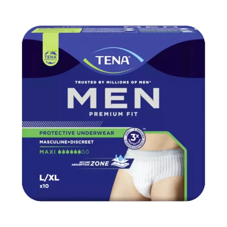 TENA MEN PREMIUM FIT MAXI MĂRIME L/XL 10 CHILOȚI !!2 MAXIM PE COMANDĂ!! — preț și oferte