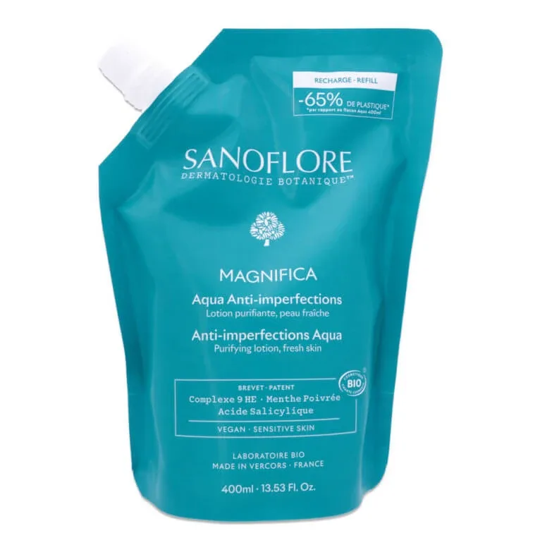 SANOFLORE BIO MAGNIFICA REÎNCĂRCARE LOȚIUNE AQUA ANTI-IMPERFECȚIUNI 400 ML — preț și oferte