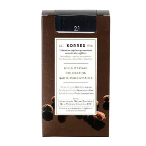 KORRES VOPSEA PERMANENTĂ CU ULEI DE ARGAN, NEGRU-ALBASTRU 2.1
