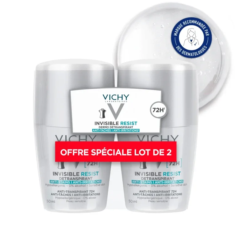 VICHY DEODORANT INVISIBLE RESIST 72H SET DE 2X50ML — preț și oferte