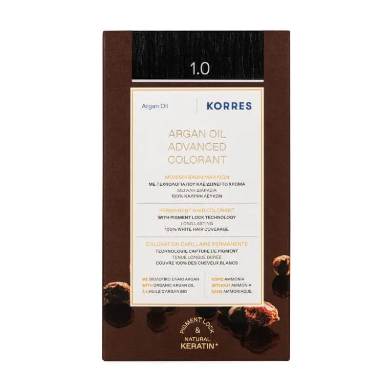 KORRES VOPSEA DE PĂR CU ULEI DE ARGAN 1.0 NEGRU — preț și oferte