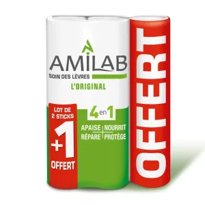 AMILAB ÎNGRIJIREA BUZELOR L'ORIGINAL 4 ÎN 1 - 2 STICURI + 1 CADOU