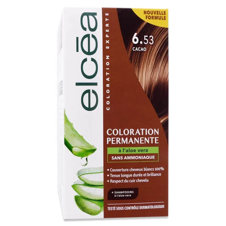 ELCEA VOPSEA DE PĂR PERMANENTĂ CU ALOE VERA ȘI CACAO Nr. 6.53 — preț și oferte
