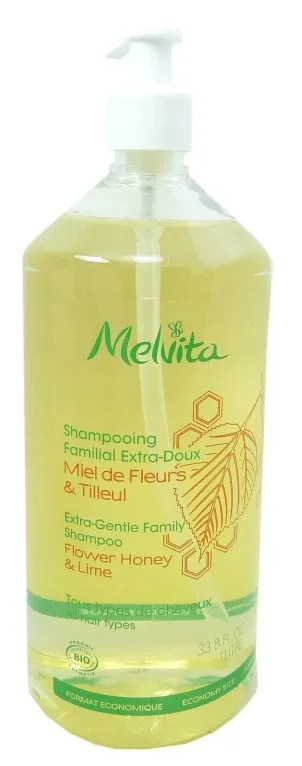 MELVITA ȘAMPON PENTRU TOATĂ FAMILIA CU MIERE DE FLORI ȘI TEI 1 L — preț și oferte