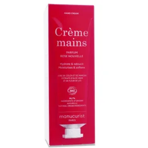 MANUCURIST CREMĂ DE MÂINI CU TRANDAFIR NOUĂ, BIO, 60 ML