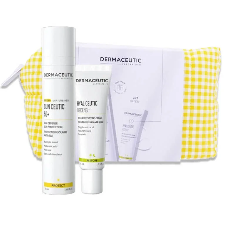 DERMACEUTIC SET HYAL CEUTIC CREMĂ REDENSIFICANTĂ + SUN CEUTIC SPF50+ — preț și oferte