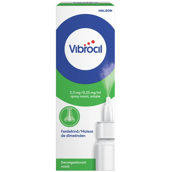Vibrocil 2,5 mg/0,25 mg/ml, Haleon | 15 ml spray nazal HALEON ROMANIA S.R.L — preț și oferte