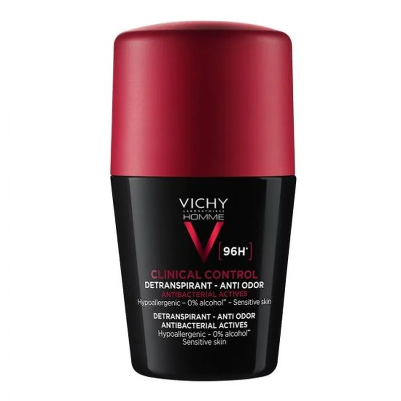 Vichy Homme deodorant roll-on antitranspirant 96h Clinical Control | 50 ml — preț și oferte