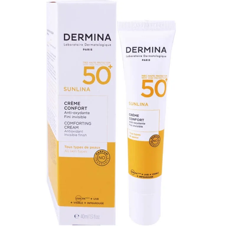 DERMINA SUNLINA CREMĂ DE CONFORT SPF50+ 40 ml — preț și oferte