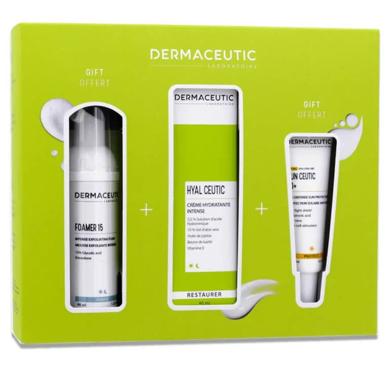 DERMACEUTIC SET HYAL CEUTIC CU 3 PRODUSE DE ÎNGRIJIRE — preț și oferte