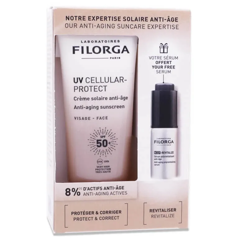 fILORGA UV CELLULAR PROTECT CREMĂ DE PROTECȚIE SOLARĂ + SERUM NCEF CADOU — preț și oferte