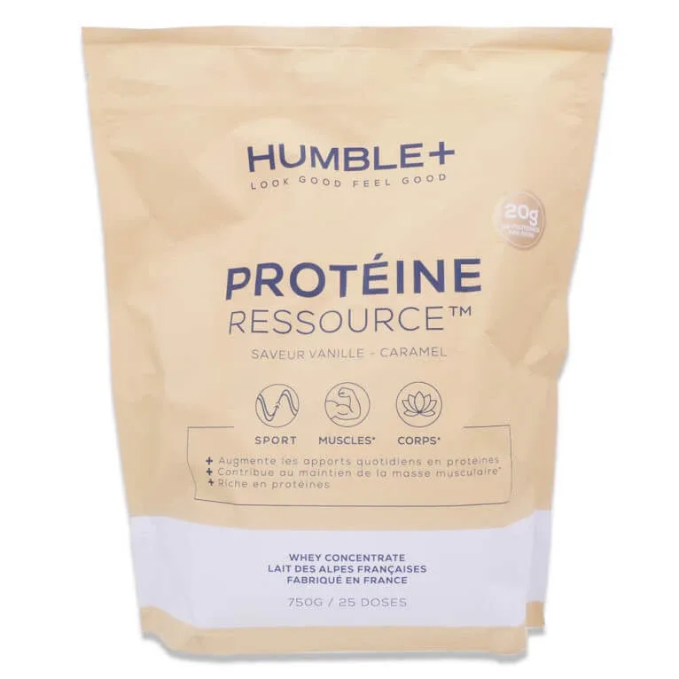 HUMBLE+ PROTEINE RESSOURCE, AROMĂ DE VANILIE ȘI CARAMEL, 750 G — preț și oferte