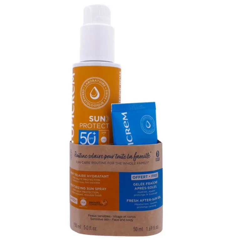 TOPICREM SUN PROTECT SPRAY SPF50+ + GEL DUPĂ EXPUNERE LA SOARE — preț și oferte
