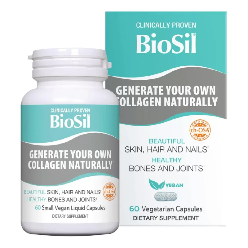 Colagen natural, 60 capsule vegane, Biosil — preț și oferte
