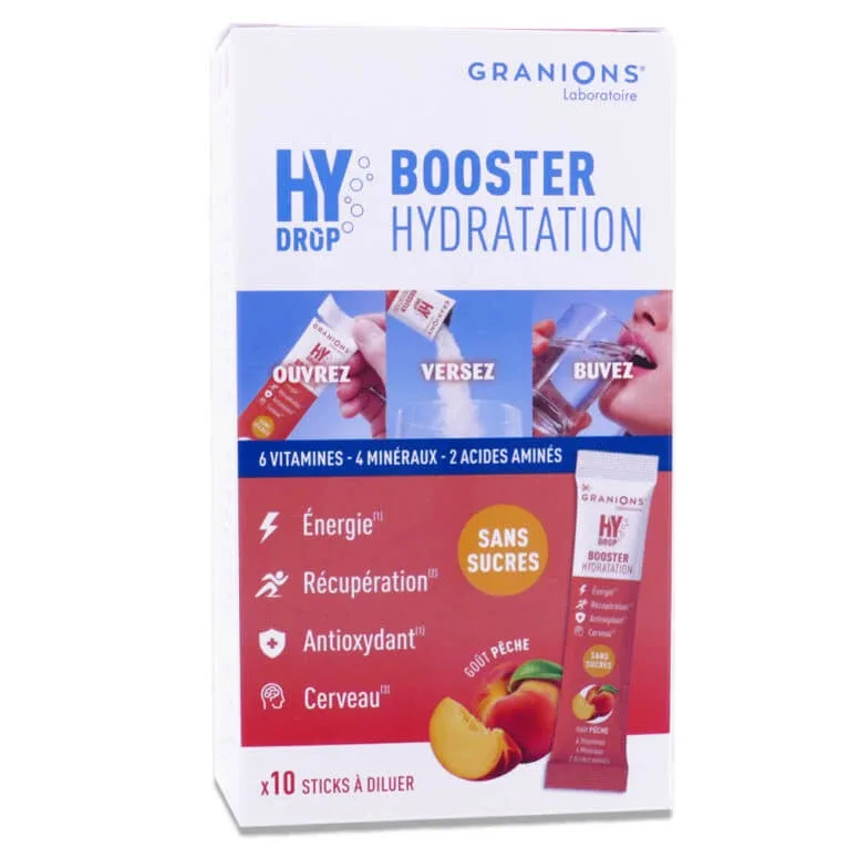 GRANIONS HY DROP BOOSTER HIDRATARE 10 BATOANE CU AROMĂ DE PIERSICĂ — preț și oferte