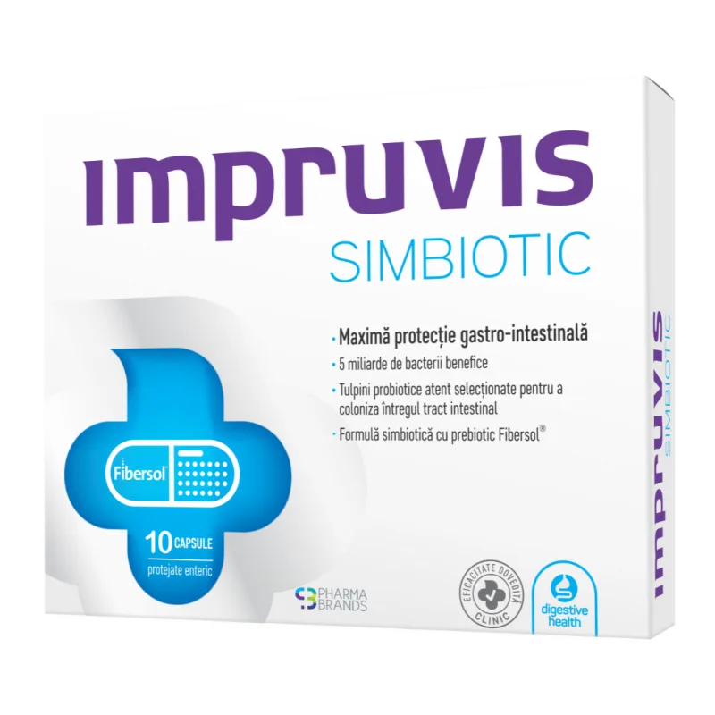 Probiotice Simbiotic, 10 capsule, Impruvis — preț și oferte