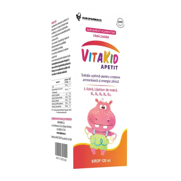 Vitakid Apetit sirop, Eurofarmaco | 120 ml — preț și oferte