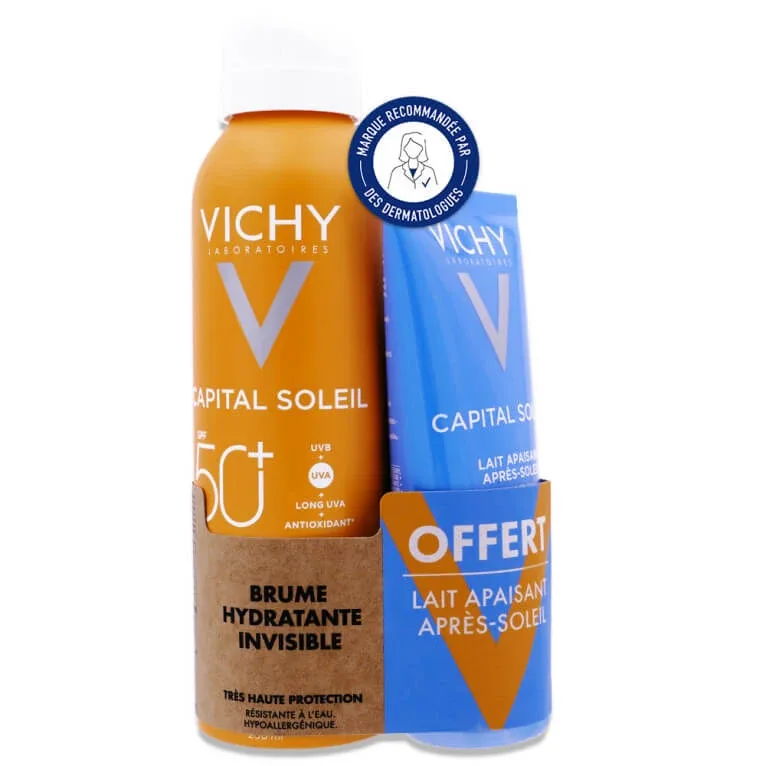 VICHY CAPITAL SOLEIL SPF50+ SPRAY + LAPTE DUPĂ EXPUNERE LA SOARE — preț și oferte
