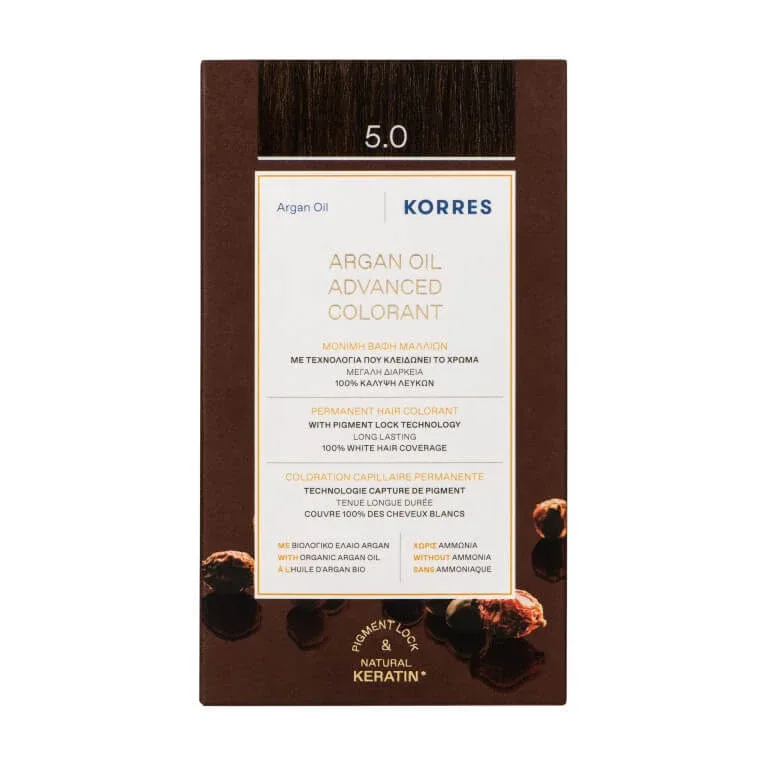 KORRES VOPSEA PERMANENTĂ CU ULEI DE ARGAN, MARO DESCHIS 5.0 — preț și oferte