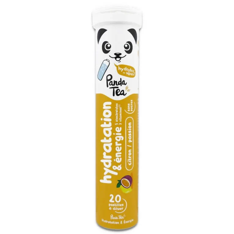 PANDA TEA HIDRATARE & ENERGIE LĂMÂIE ȘI FRUCTUL PASIUNII 20 TABLETE — preț și oferte