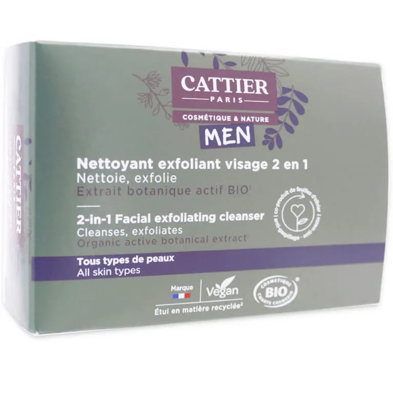 CATTIER MEN BIO DEMACHIAJ ȘI EXFOLIANT PENTRU FAȚĂ 2 ÎN 1 85G — preț și oferte