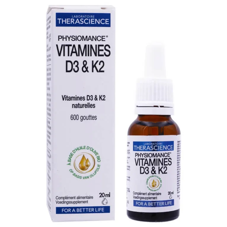 THERASCIENCE PHYSIOMANCE VITAMINE D3 & K2 20 ml — preț și oferte