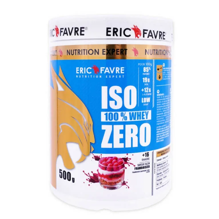ERIC FAVRE ISO ZERO 100% WHEY, AROMĂ DE ZMEURĂ, 500 G — preț și oferte