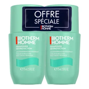BIOTHERM HOMME AQUAPOWER PROTECȚIE 48 DE ORE SET DE 2 X 75 ML