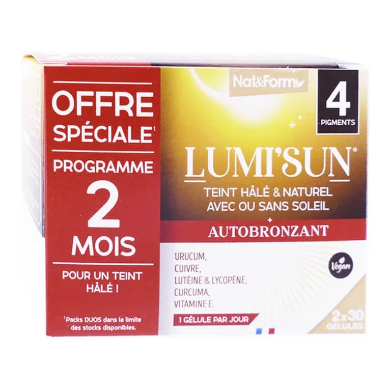 NAT&FORM LUMI'SUN TEN BRONZAT ȘI NATURAL 2X30 CAPSULE — preț și oferte
