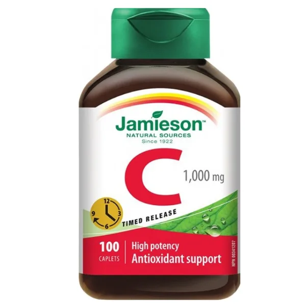 Vitamina C 1000 mg, Jamieson | 100 comprimate JAMIESON LABORATOIRES — preț și oferte