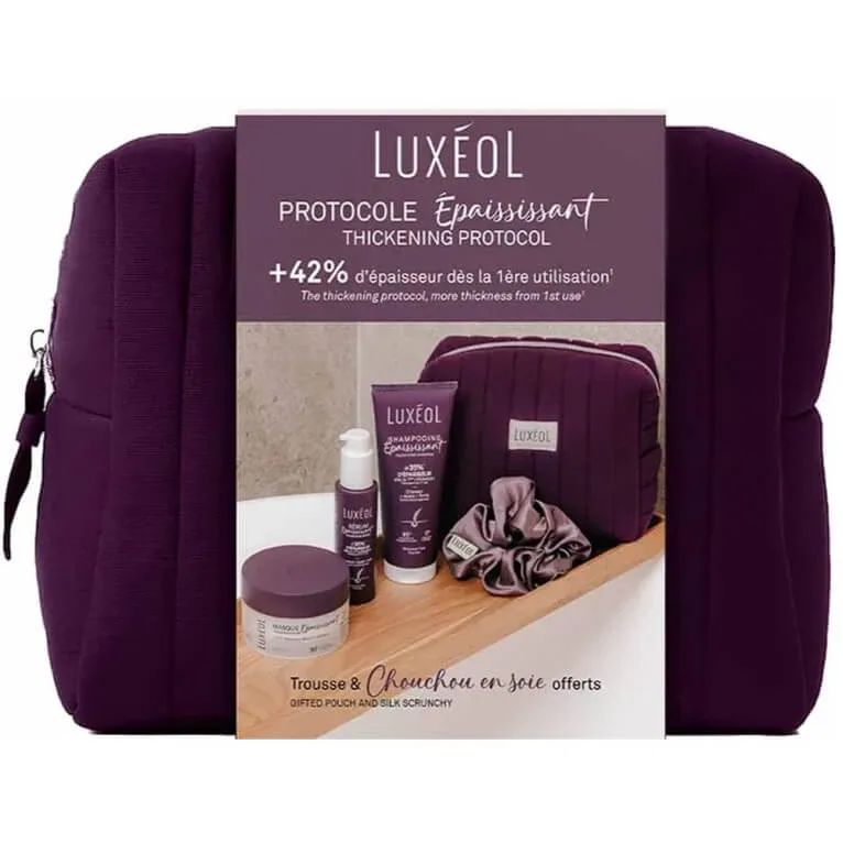 LUXEOL PROTOCOL DE ÎNGROȘARE – TRUSĂ + 3 TRATAMENTE + ELASTIC DE PĂR CADOU — preț și oferte