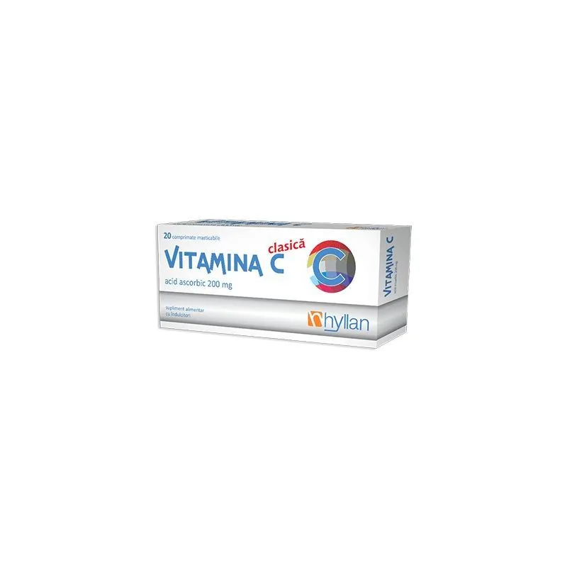Vitamina C 200 mg | 20 comprimate masticabile HYLLAN PHARMA — preț și oferte