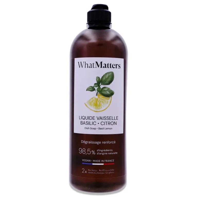 WHATMATTERS LICHID DE SPĂLAT VASE CU BASILIC ȘI LĂMÂIE 400 ML — preț și oferte