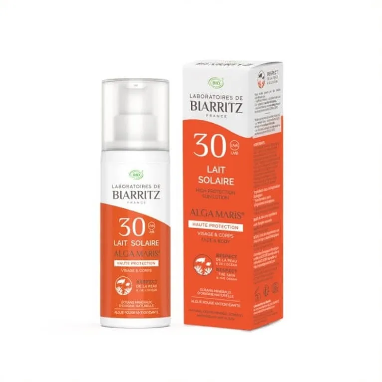 LABORATOARELE DIN BIARRITZ – LOȚIUNE SOLARĂ ALGA MARIS SPF 30, 100 ML, BIO — preț și oferte